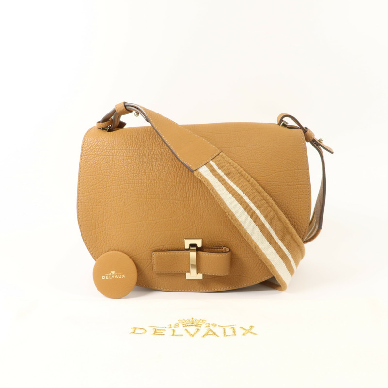 Delvaux 牛皮皮革Le Mutin MM肩背袋-9