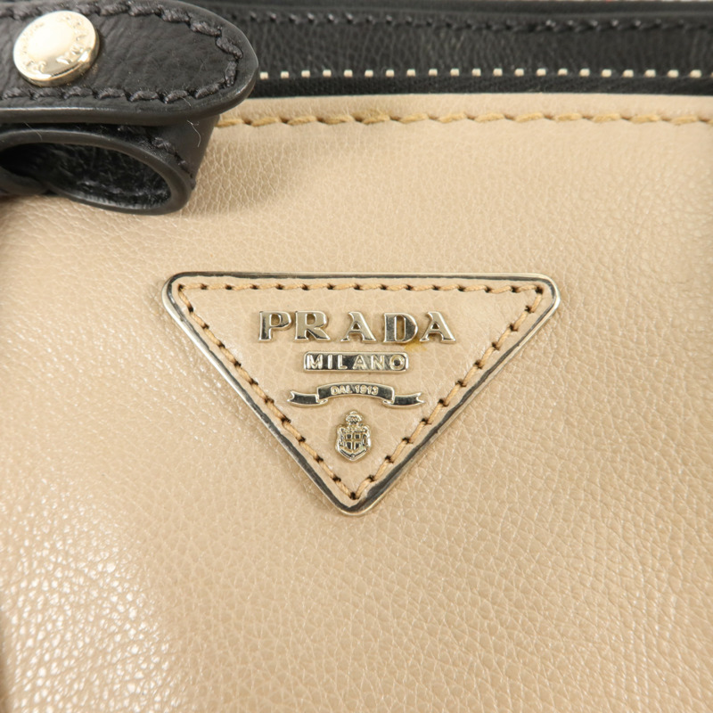 PRADA 牛皮皮革2 Way Shoulder Bag手挽肩背兩用袋-9
