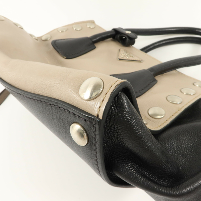 PRADA 牛皮皮革2 Way Shoulder Bag手挽肩背兩用袋-11