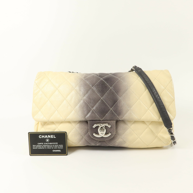 CHANEL 牛皮皮革Ombre Quilted Single Flap Bag鏈帶肩背袋-10
