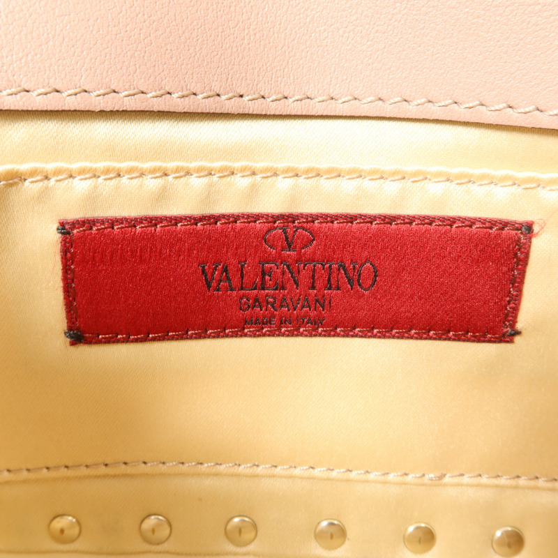Valentino 牛皮皮革Rockstud WOC鏈帶肩背袋-5