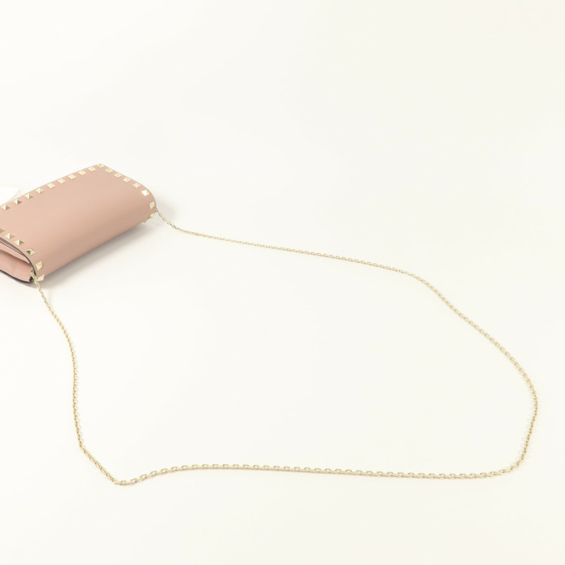 Valentino 牛皮皮革Rockstud WOC鏈帶肩背袋-7