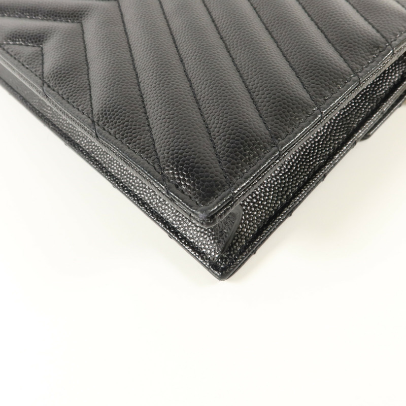 SAINT LAURENT 牛皮皮革Wallet On Chain鏈帶肩背袋-13