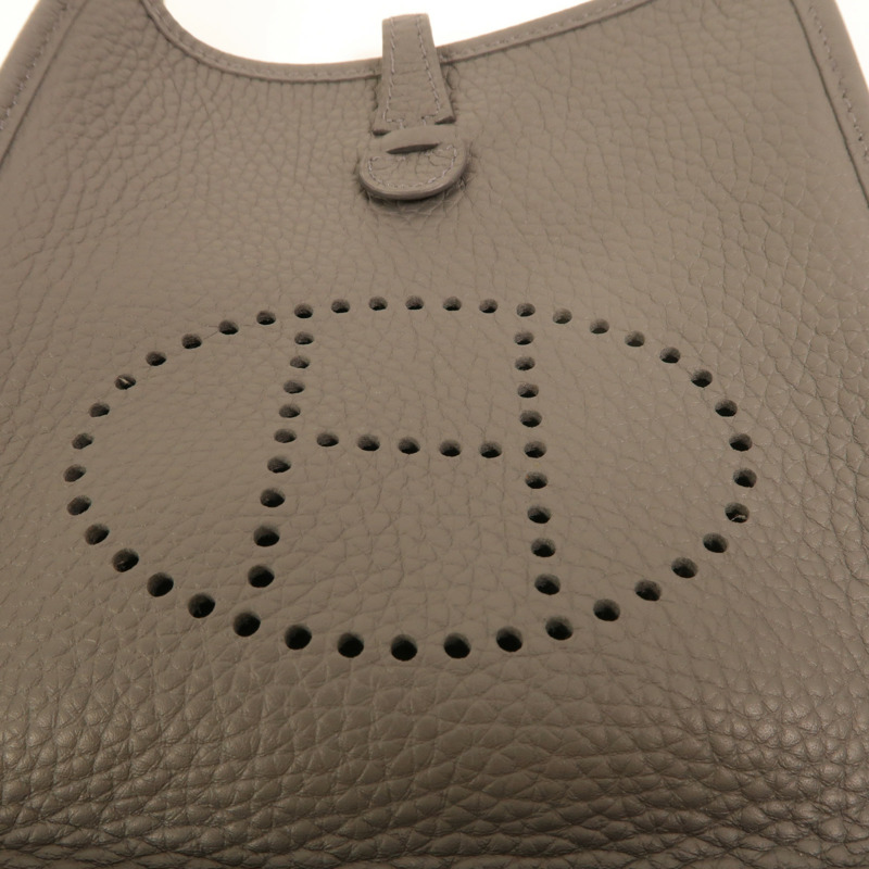 HERMES Clemence皮革Evelyne TPM肩背袋Gris Misty-8