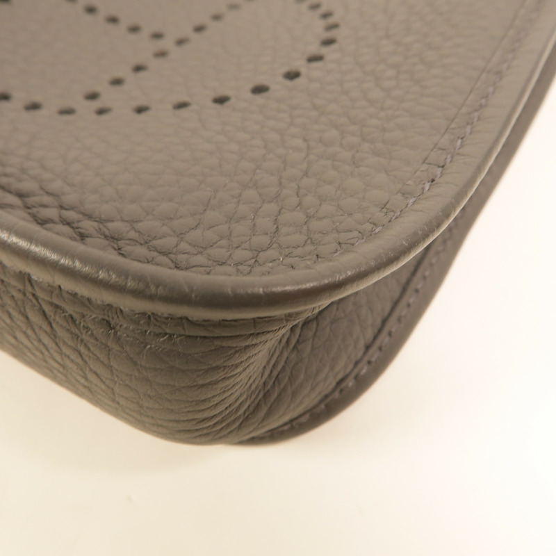 HERMES Clemence皮革Evelyne TPM肩背袋Gris Misty-10