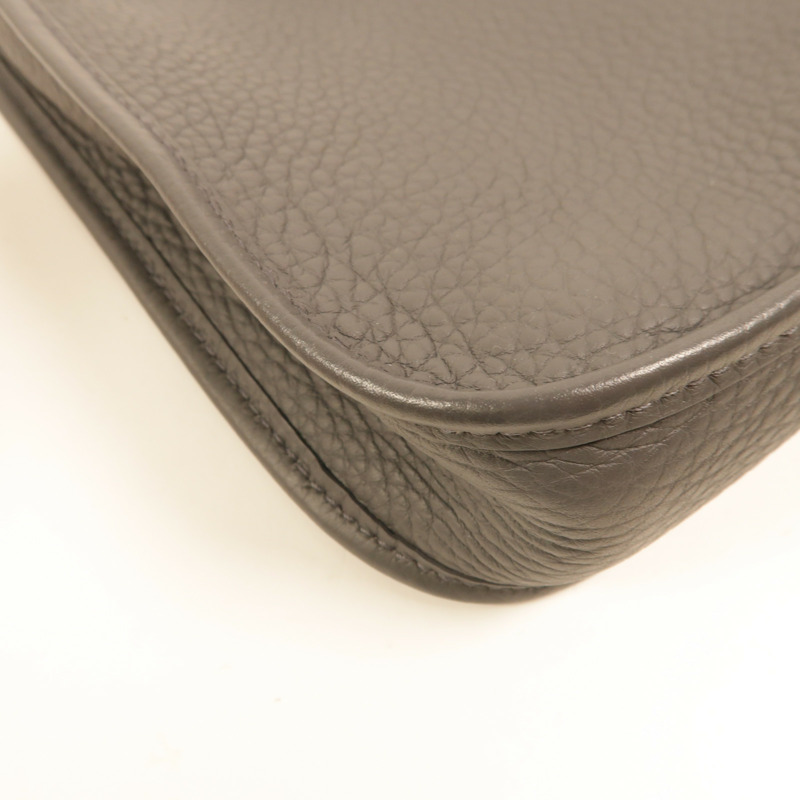HERMES Clemence皮革Evelyne TPM肩背袋Gris Misty-13