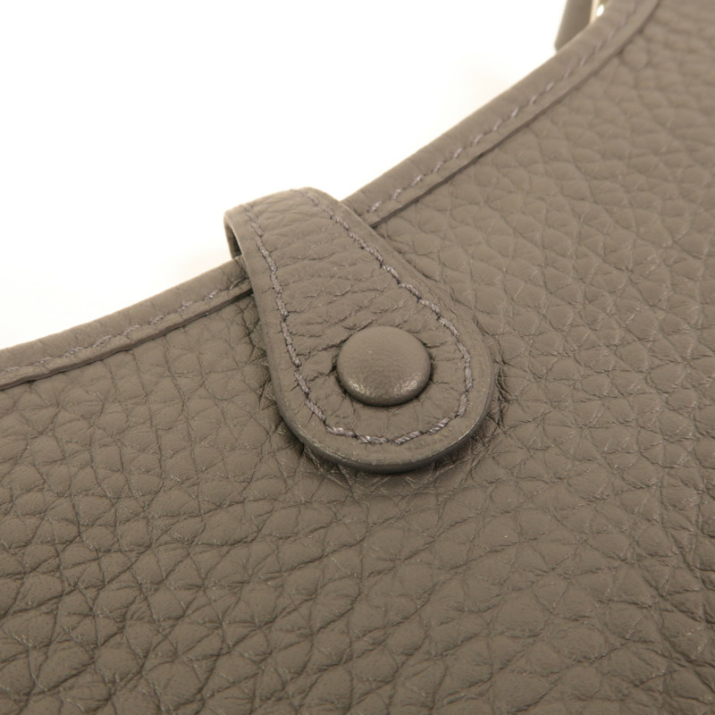 HERMES Clemence皮革Evelyne TPM肩背袋Gris Misty-14