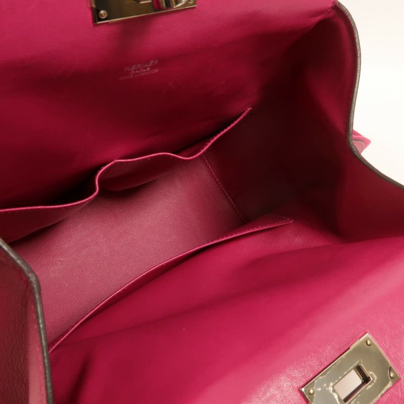 HERMES Evercolor皮革Toolbox 20手挽肩背兩用袋Rose Pourpre-4