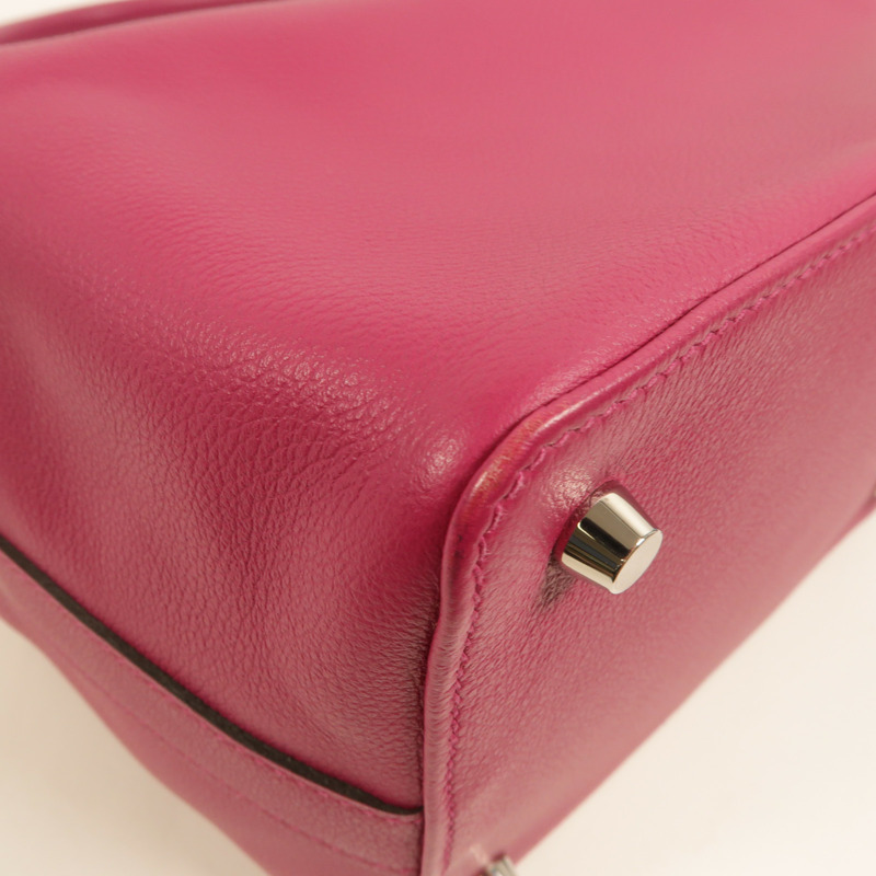 HERMES Evercolor皮革Toolbox 20手挽肩背兩用袋Rose Pourpre-11
