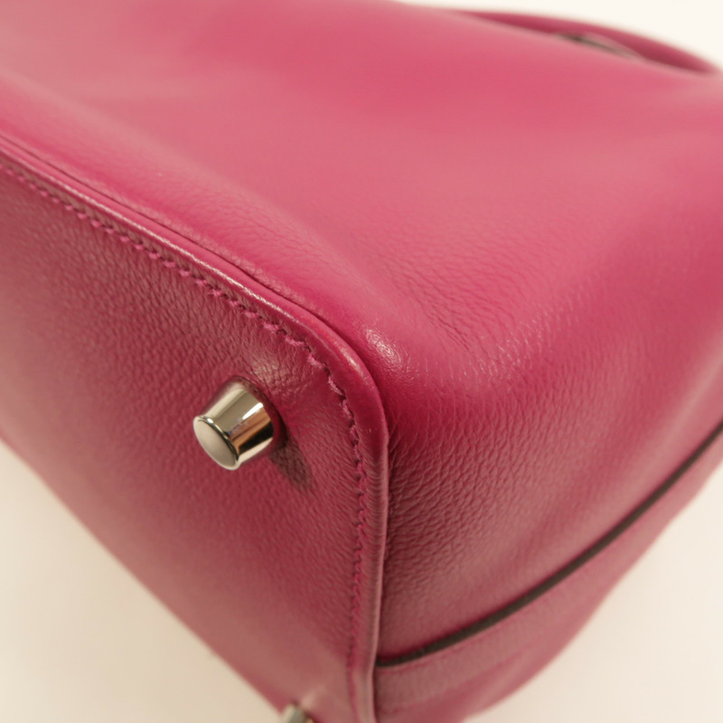 HERMES Evercolor皮革Toolbox 20手挽肩背兩用袋Rose Pourpre-12