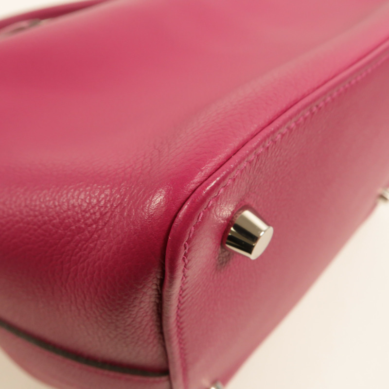 HERMES Evercolor皮革Toolbox 20手挽肩背兩用袋Rose Pourpre-13