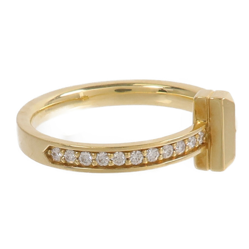 TIFFANY&CO 18K黃金T1 Half Diamond Ring鑽石戒指-3