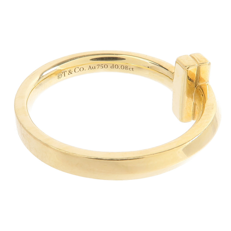 TIFFANY&CO 18K黃金T1 Half Diamond Ring鑽石戒指-4