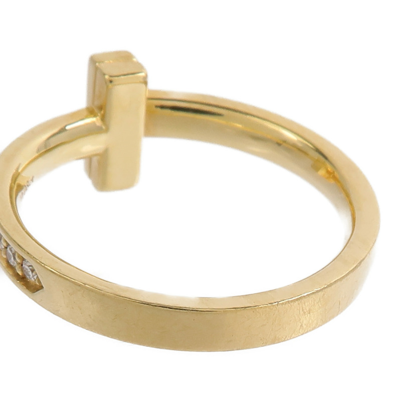 TIFFANY&CO 18K黃金T1 Half Diamond Ring鑽石戒指-5