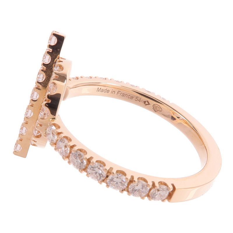HERMES 18K玫瑰金Finesse Ring鑽石戒指-4
