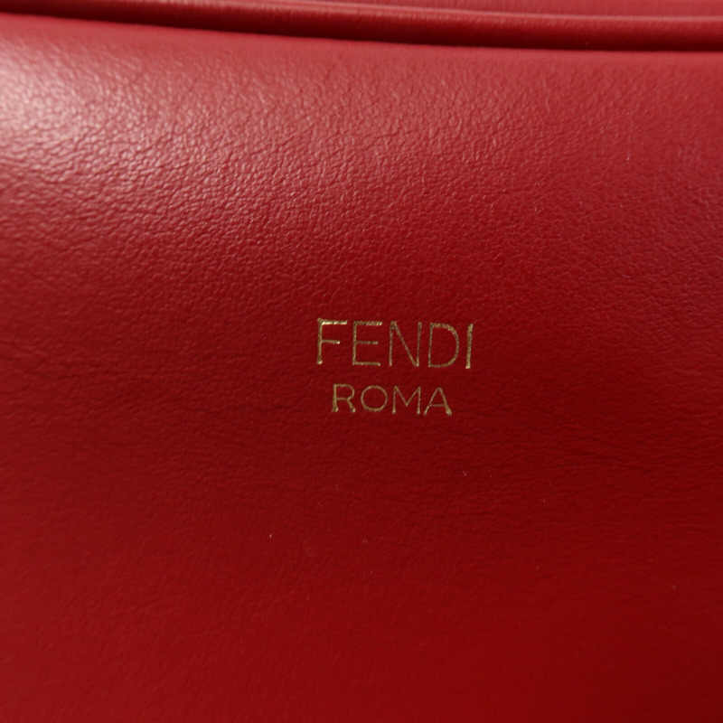 FENDI 牛皮皮革Zucca Camera肩背袋-7