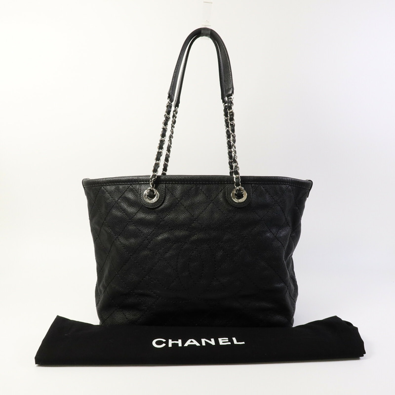 CHANEL 牛皮皮革CC Quited Tote Bag手挽袋-8