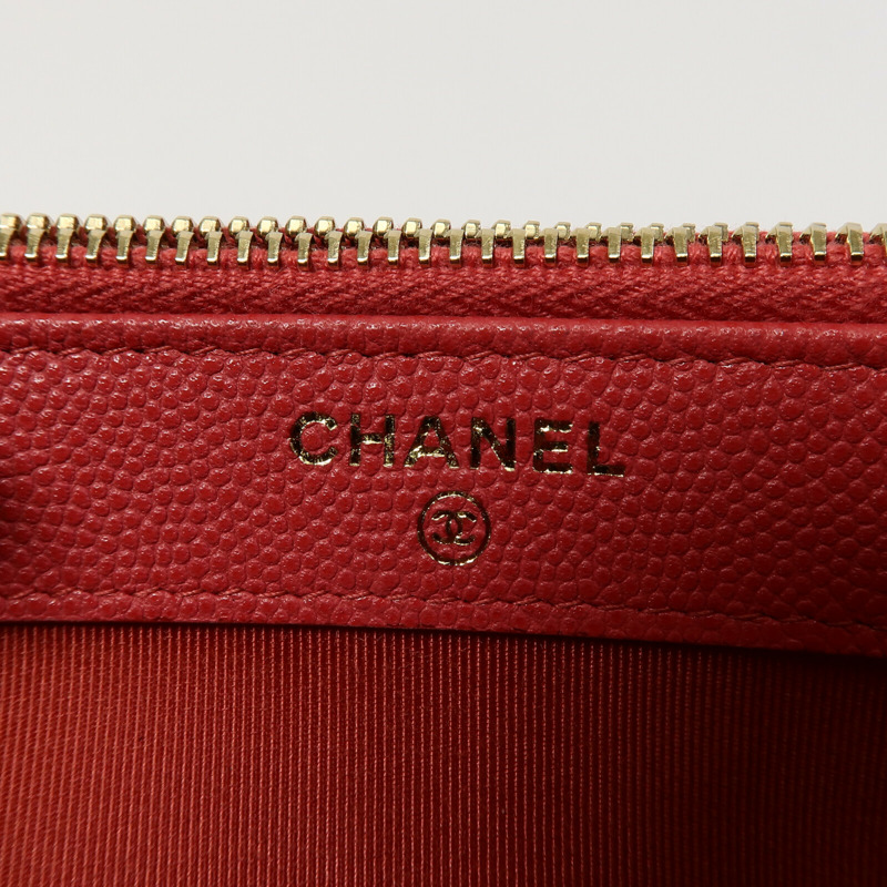 CHANEL 牛皮皮革Zipper Phone Bag鏈帶肩背袋-7