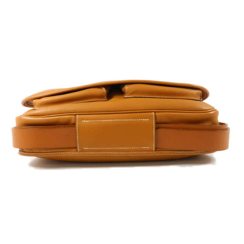 HERMES Swift皮革Barda 35肩背袋Gold-3