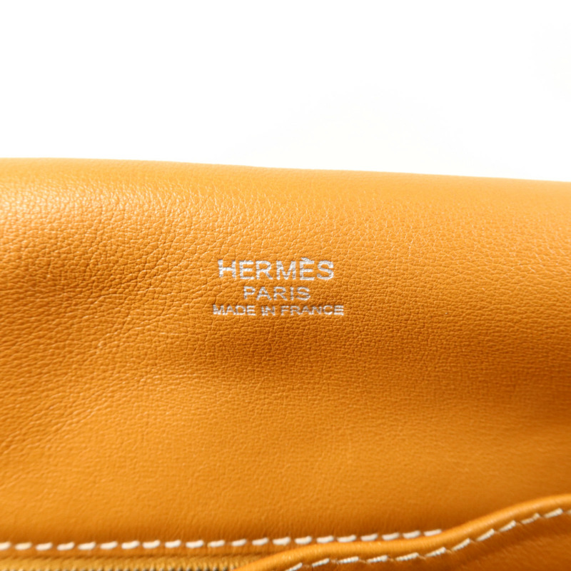 HERMES Swift皮革Barda 35肩背袋Gold-5