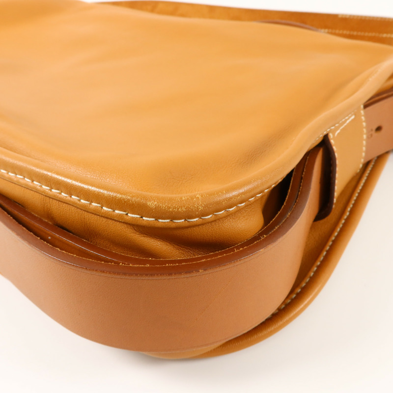 HERMES Swift皮革Barda 35肩背袋Gold-12