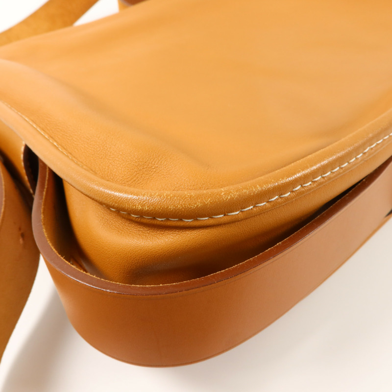 HERMES Swift皮革Barda 35肩背袋Gold-13