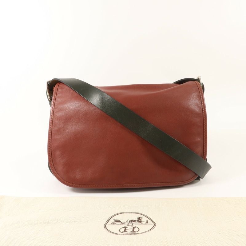 HERMES Swift皮革Barda 30肩背袋Noir-8