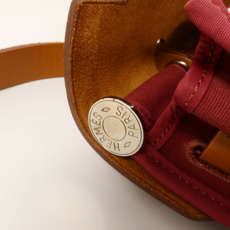 HERMES 帆布Herbag PM手挽肩背兩用袋Rubis/Fauve-10