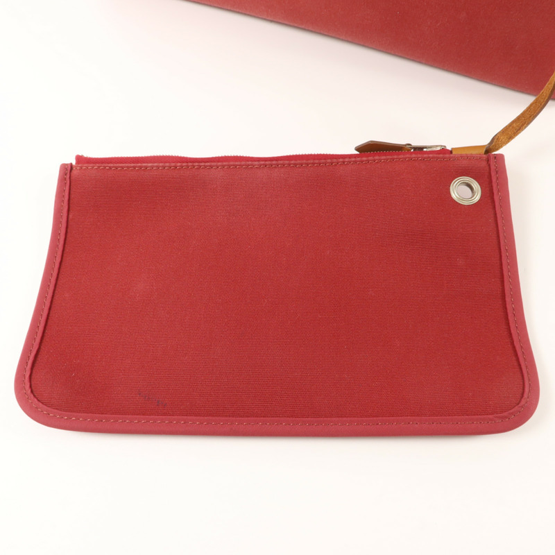 HERMES 帆布Herbag PM手挽肩背兩用袋Rubis/Fauve-12