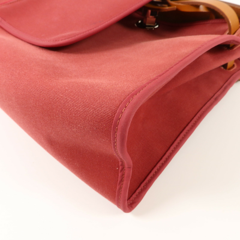 HERMES 帆布Herbag PM手挽肩背兩用袋Rubis/Fauve-14