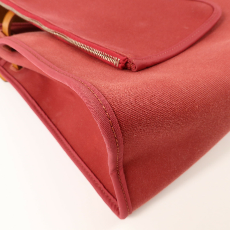 HERMES 帆布Herbag PM手挽肩背兩用袋Rubis/Fauve-15