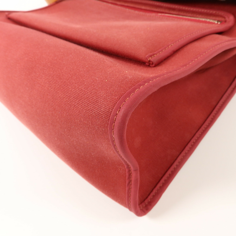 HERMES 帆布Herbag PM手挽肩背兩用袋Rubis/Fauve-16