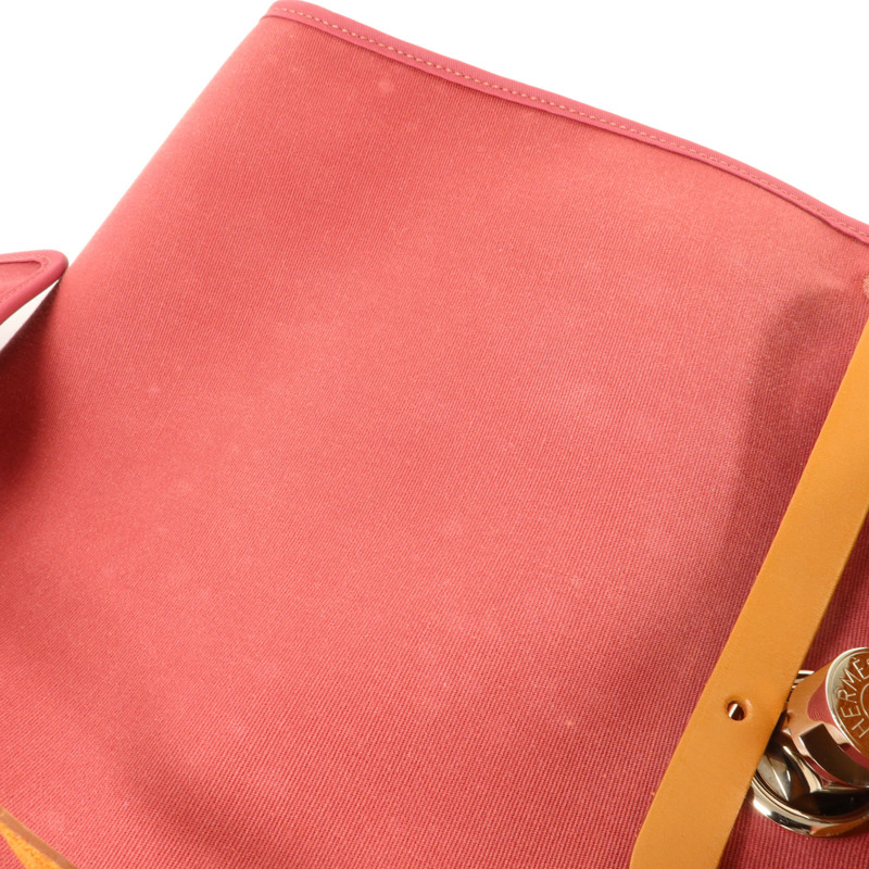HERMES 帆布Herbag PM手挽肩背兩用袋Rubis/Fauve-19