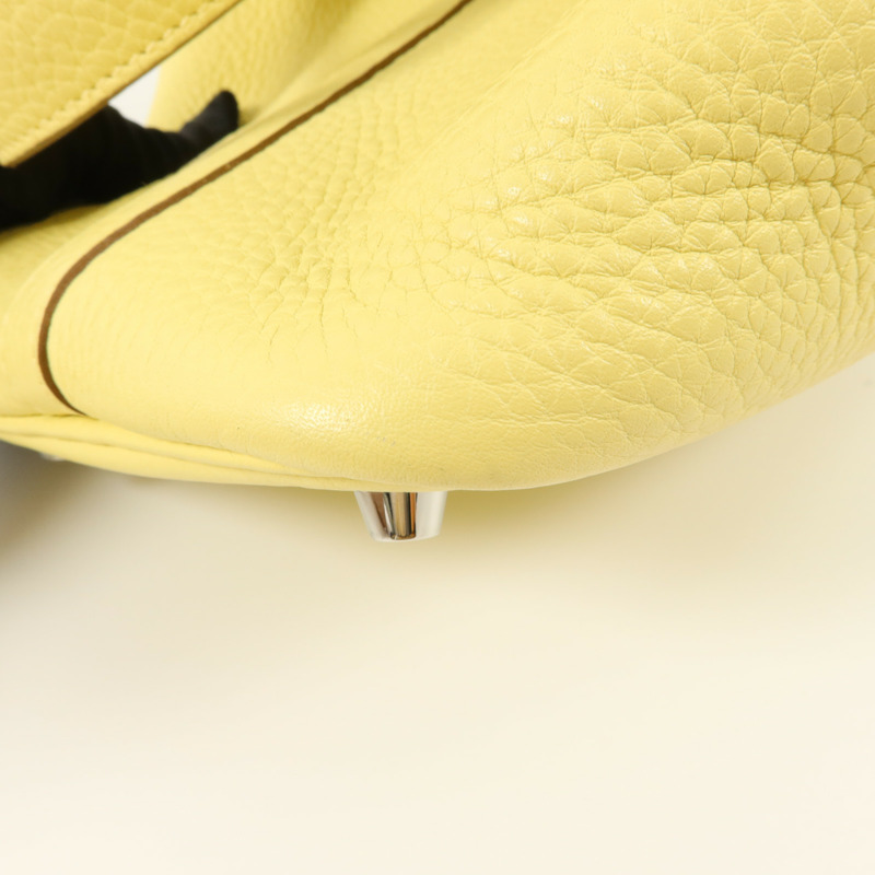 HERMES Clemence皮革Picotin PM手挽袋Jaune Poussin-10