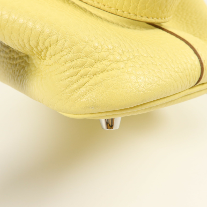 HERMES Clemence皮革Picotin PM手挽袋Jaune Poussin-11