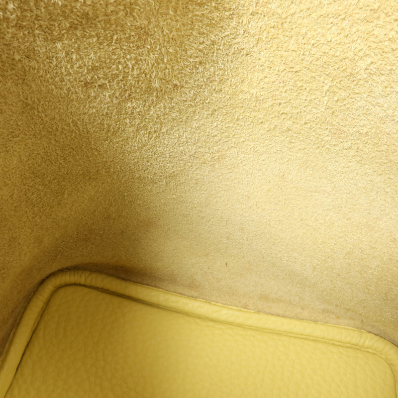 HERMES Clemence皮革Picotin PM手挽袋Jaune Poussin-16