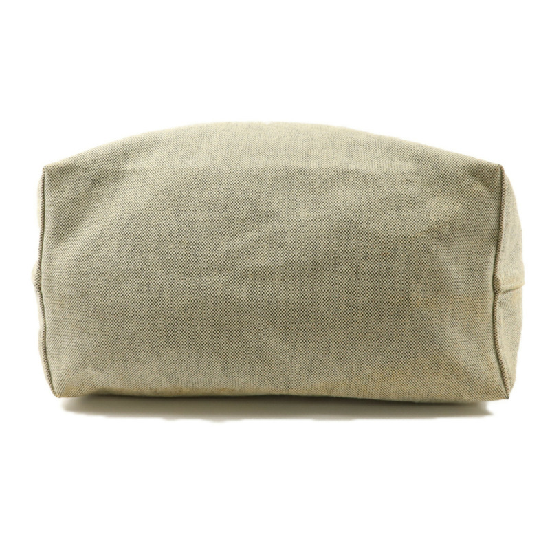 HERMES Toile H帆布/Vache Hunter皮革Etriviere Shoulder Bag MM肩背袋Ecru/Noir-3