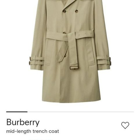💎Han's house精品服飾💎Burberry 格紋 中長版 風衣 外套 英國製 現貨48 專櫃95000-6