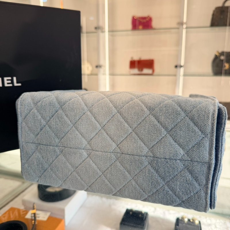 *SHIHNA名牌精品* Chanel 25 小號 Hobo Bag 水洗單寧布 金釦-4