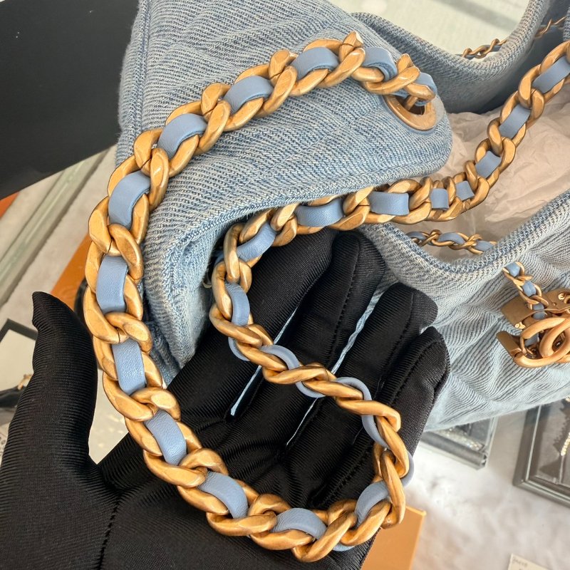 *SHIHNA名牌精品* Chanel 25 小號 Hobo Bag 水洗單寧布 金釦-5