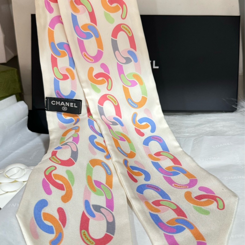 Chanel 絲巾+髮帶-2
