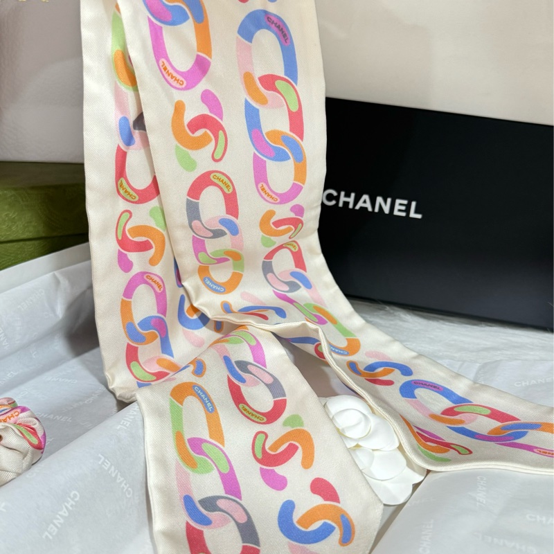 Chanel 絲巾+髮帶-4