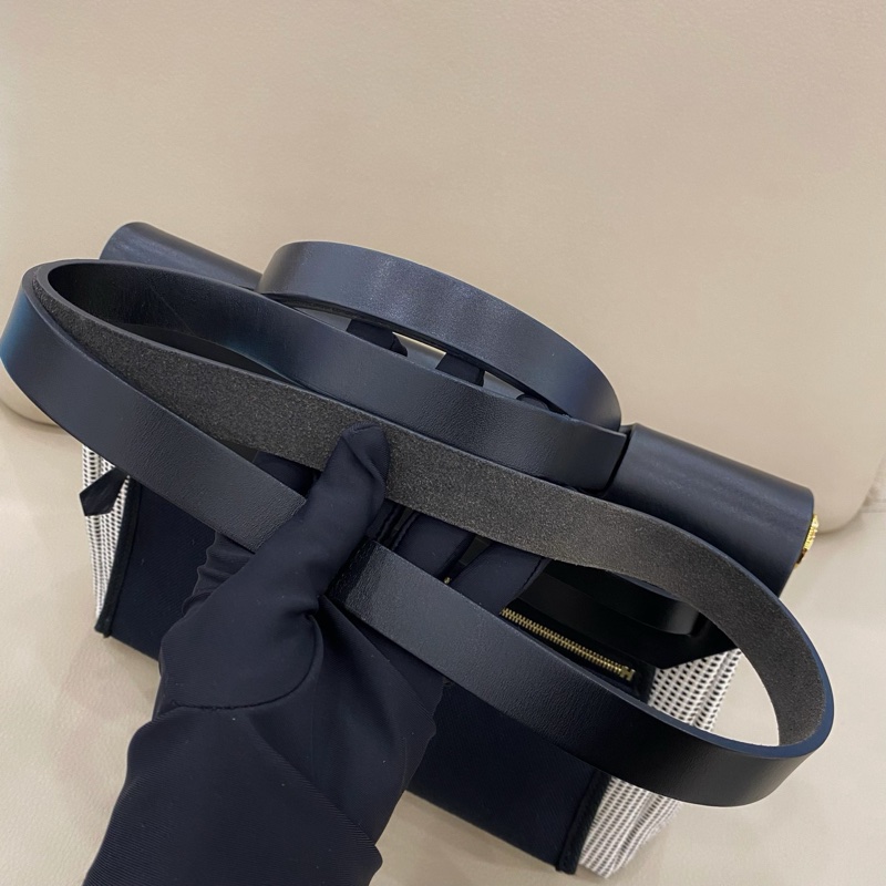99新✨Hermes愛馬仕 herbag31 熊貓 黑白編織帆布拼皮 手提包斜挎包 金扣 u刻 ❤️正品-8