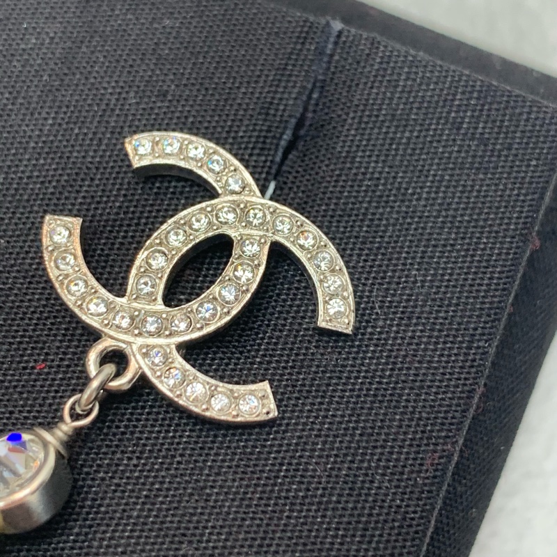 Full set Chanel經典耳環 Chanel閃鑽珍珠耳環-2