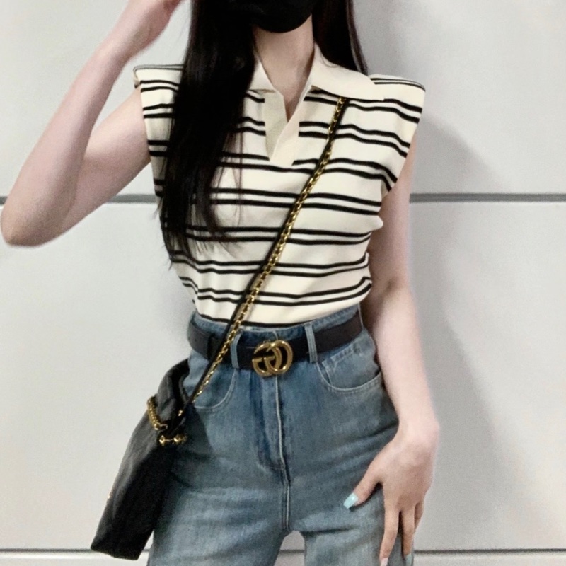 莉亞精品♡ Gucci雙G金釦皮帶 70cm 二手美品-1