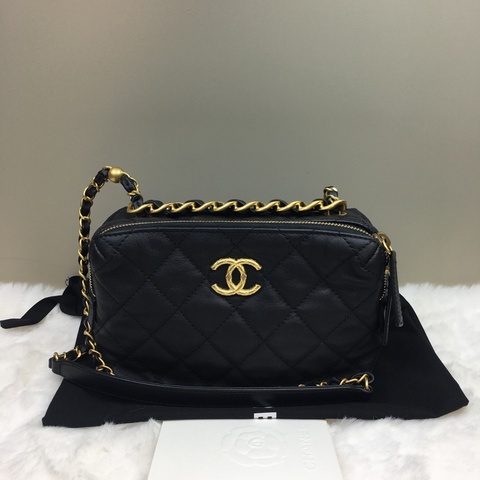 CHANEL minin  bowling黑金鏈條包