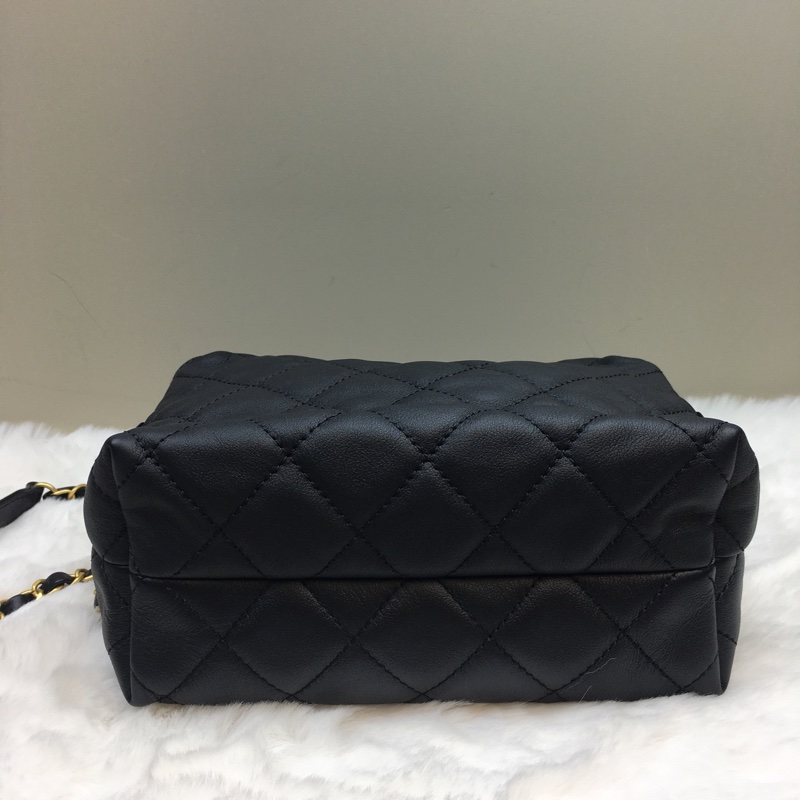CHANEL minin bowling黑金鏈條包-5