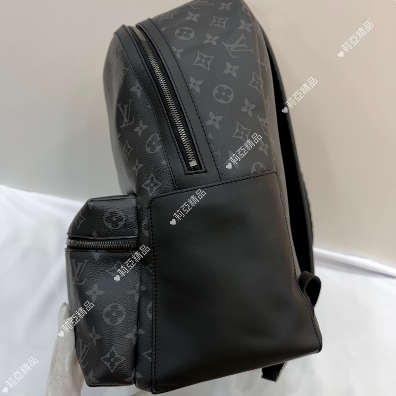 莉亞精品♡Lv 黑灰老花後背包 二手美包-6