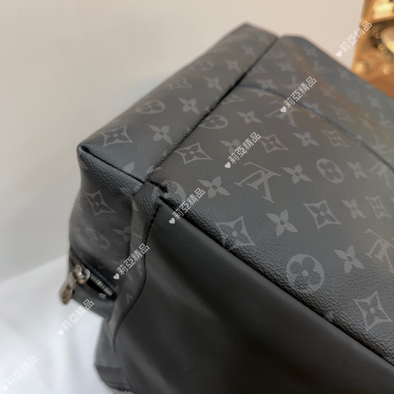 莉亞精品♡Lv 黑灰老花後背包 二手美包-8