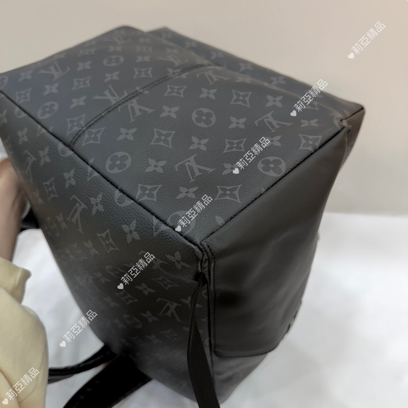 莉亞精品♡Lv 黑灰老花後背包 二手美包-10
